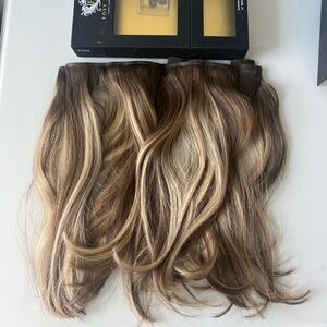 Brand New Foxy Locks Seamless Remy Clip Hair Extensions BRONDIE